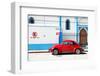 ¡Viva Mexico! Collection - "En Linea Roja" Red VW Beetle Car-Philippe Hugonnard-Framed Photographic Print