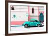 ¡Viva Mexico! Collection - "En Linea Roja" Turquoise VW Beetle Car-Philippe Hugonnard-Framed Photographic Print