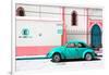 ¡Viva Mexico! Collection - "En Linea Roja" Turquoise VW Beetle Car-Philippe Hugonnard-Framed Photographic Print