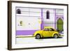 ¡Viva Mexico! Collection - "En Linea Roja" Yellow VW Beetle Car-Philippe Hugonnard-Framed Photographic Print