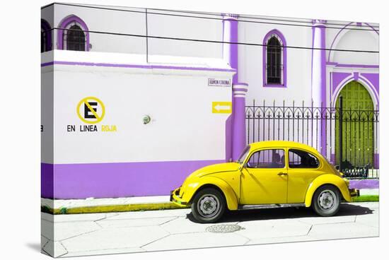 ¡Viva Mexico! Collection - "En Linea Roja" Yellow VW Beetle Car-Philippe Hugonnard-Stretched Canvas