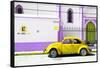 ¡Viva Mexico! Collection - "En Linea Roja" Yellow VW Beetle Car-Philippe Hugonnard-Framed Stretched Canvas