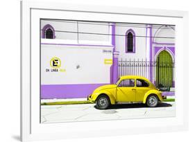 ¡Viva Mexico! Collection - "En Linea Roja" Yellow VW Beetle Car-Philippe Hugonnard-Framed Photographic Print