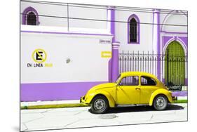 ¡Viva Mexico! Collection - "En Linea Roja" Yellow VW Beetle Car-Philippe Hugonnard-Mounted Photographic Print
