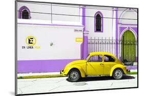 ¡Viva Mexico! Collection - "En Linea Roja" Yellow VW Beetle Car-Philippe Hugonnard-Mounted Photographic Print