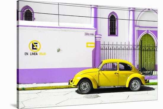 ¡Viva Mexico! Collection - "En Linea Roja" Yellow VW Beetle Car-Philippe Hugonnard-Stretched Canvas