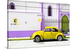 ¡Viva Mexico! Collection - "En Linea Roja" Yellow VW Beetle Car-Philippe Hugonnard-Stretched Canvas