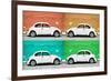 ¡Viva Mexico! Collection - Four VW Beetle Cars II-Philippe Hugonnard-Framed Photographic Print