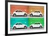 ¡Viva Mexico! Collection - Four VW Beetle Cars II-Philippe Hugonnard-Framed Photographic Print