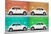 ¡Viva Mexico! Collection - Four VW Beetle Cars II-Philippe Hugonnard-Mounted Photographic Print