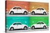 ¡Viva Mexico! Collection - Four VW Beetle Cars II-Philippe Hugonnard-Stretched Canvas