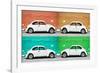 ¡Viva Mexico! Collection - Four VW Beetle Cars II-Philippe Hugonnard-Framed Photographic Print