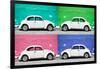 ¡Viva Mexico! Collection - Four VW Beetle Cars-Philippe Hugonnard-Framed Photographic Print