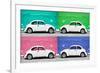 ¡Viva Mexico! Collection - Four VW Beetle Cars-Philippe Hugonnard-Framed Photographic Print