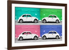 ¡Viva Mexico! Collection - Four VW Beetle Cars-Philippe Hugonnard-Framed Photographic Print