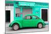 ¡Viva Mexico! Collection - Green Volkswagen Beetle Car-Philippe Hugonnard-Mounted Photographic Print