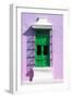 ¡Viva Mexico! Collection - Green Window and Mauve Wall in Campeche-Philippe Hugonnard-Framed Photographic Print