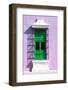 ¡Viva Mexico! Collection - Green Window and Mauve Wall in Campeche-Philippe Hugonnard-Framed Photographic Print