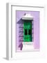 ¡Viva Mexico! Collection - Green Window and Mauve Wall in Campeche-Philippe Hugonnard-Framed Photographic Print