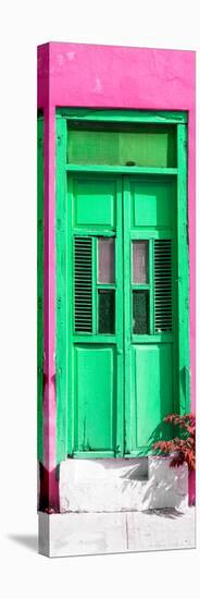 ¡Viva Mexico! Collection - Green Window and Pink Wall-Philippe Hugonnard-Stretched Canvas