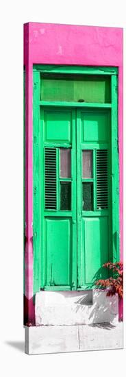 ¡Viva Mexico! Collection - Green Window and Pink Wall-Philippe Hugonnard-Stretched Canvas