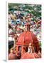 ¡Viva Mexico! Collection - Guanajuato - Red Church Dome-Philippe Hugonnard-Framed Photographic Print