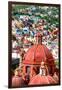 ¡Viva Mexico! Collection - Guanajuato - Red Church Dome-Philippe Hugonnard-Framed Photographic Print