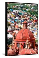 ¡Viva Mexico! Collection - Guanajuato - Red Church Dome-Philippe Hugonnard-Framed Stretched Canvas
