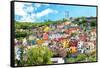 ¡Viva Mexico! Collection - Hillside view of Guanajuato-Philippe Hugonnard-Framed Stretched Canvas