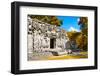 ¡Viva Mexico! Collection - Hochob Mayan Pyramids with Fall Colors - Campeche-Philippe Hugonnard-Framed Photographic Print