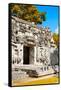 ¡Viva Mexico! Collection - Hochob Mayan Pyramids with Fall Colors II - Campeche-Philippe Hugonnard-Framed Stretched Canvas