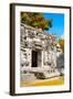 ¡Viva Mexico! Collection - Hochob Mayan Pyramids with Fall Colors II - Campeche-Philippe Hugonnard-Framed Photographic Print