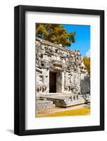 ¡Viva Mexico! Collection - Hochob Mayan Pyramids with Fall Colors II - Campeche-Philippe Hugonnard-Framed Photographic Print