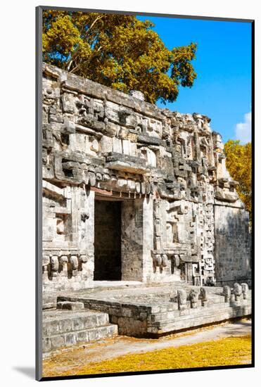 ¡Viva Mexico! Collection - Hochob Mayan Pyramids with Fall Colors II - Campeche-Philippe Hugonnard-Mounted Photographic Print