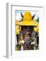 ¡Viva Mexico! Collection - Horse with a straw Hat II - Izamal Yellow City-Philippe Hugonnard-Framed Photographic Print