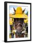 ¡Viva Mexico! Collection - Horse with a straw Hat II - Izamal Yellow City-Philippe Hugonnard-Framed Photographic Print