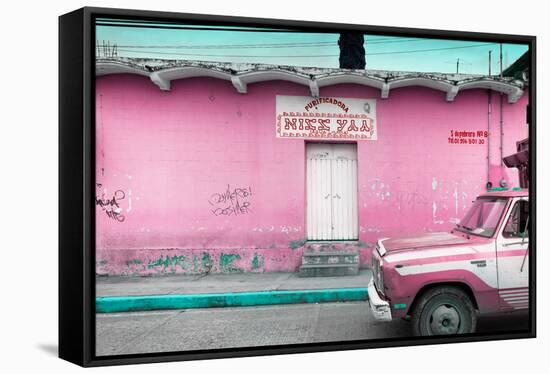 ¡Viva Mexico! Collection - Hot Pink Truck-Philippe Hugonnard-Framed Stretched Canvas