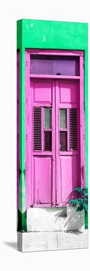 ¡Viva Mexico! Collection - Hot Pink Window and Green Wall-Philippe Hugonnard-Stretched Canvas