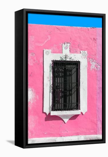¡Viva Mexico! Collection - Hot Pink Window - Campeche-Philippe Hugonnard-Framed Stretched Canvas