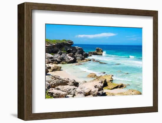 ¡Viva Mexico! Collection - Isla Mujeres Coastline II-Philippe Hugonnard-Framed Photographic Print