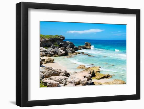 ¡Viva Mexico! Collection - Isla Mujeres Coastline II-Philippe Hugonnard-Framed Photographic Print