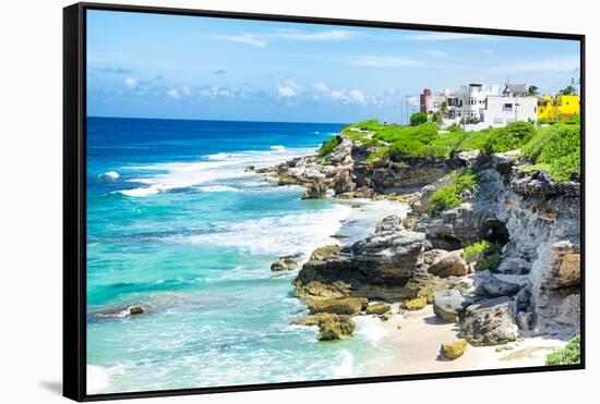 ¡Viva Mexico! Collection - Isla Mujeres Coastline-Philippe Hugonnard-Framed Stretched Canvas