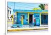 ¡Viva Mexico! Collection - "La Esquina" Blue Supermarket - Cancun-Philippe Hugonnard-Framed Photographic Print