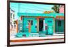 ¡Viva Mexico! Collection - "La Esquina" Coral Green Supermarket - Cancun-Philippe Hugonnard-Framed Photographic Print