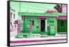 ¡Viva Mexico! Collection - "La Esquina" Green Supermarket - Cancun-Philippe Hugonnard-Framed Stretched Canvas