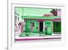 ¡Viva Mexico! Collection - "La Esquina" Green Supermarket - Cancun-Philippe Hugonnard-Framed Photographic Print