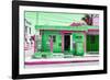 ¡Viva Mexico! Collection - "La Esquina" Green Supermarket - Cancun-Philippe Hugonnard-Framed Photographic Print