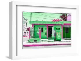 ¡Viva Mexico! Collection - "La Esquina" Green Supermarket - Cancun-Philippe Hugonnard-Framed Photographic Print