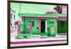 ¡Viva Mexico! Collection - "La Esquina" Green Supermarket - Cancun-Philippe Hugonnard-Framed Photographic Print