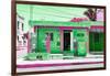 ¡Viva Mexico! Collection - "La Esquina" Green Supermarket - Cancun-Philippe Hugonnard-Framed Photographic Print